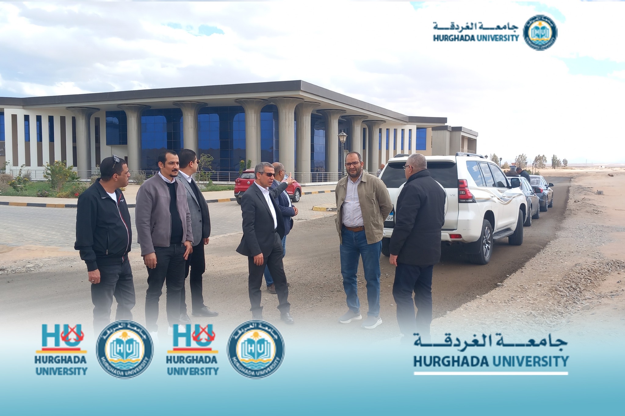 رئيس الجامعة يتابع ميدانيا  انطلاق تنفيد مشروع البنية التحتية الشاملة